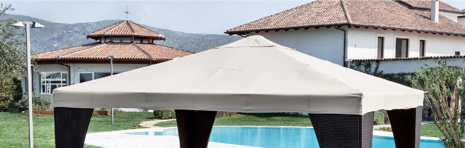 giardini del re top copertura legno 3x3 bianco copertura gazebo 3x3 mt top in poliestere 160 g/mq colore bianco