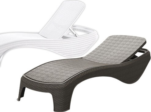 keter 217341 lettino da giardino lettino prendisole lettino relax rattan atlantic antracite - 217341