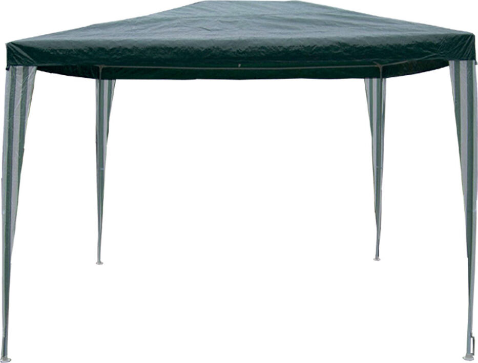 lifeingarden gz-033-green gazebo giardino 3x3 mt in acciaio copertuta top in polietilene colore verde - gz-033-green macon