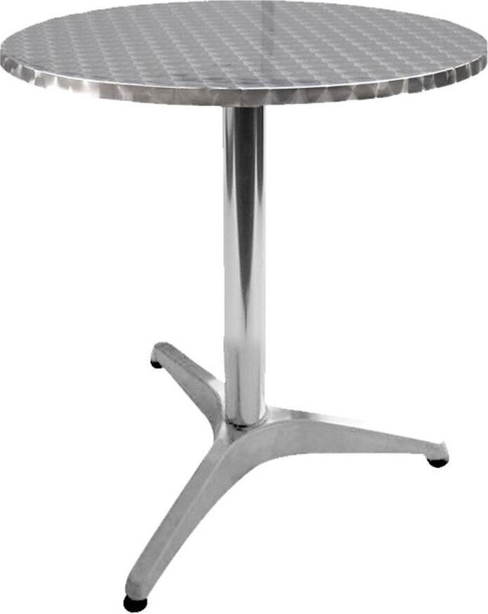 nbrand 28 tavolino bar rotondo in alluminio Ø 60x70h cm - aluroundud