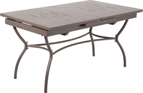 nbrand 41 tavolo allungabile da giardino rettangolare in acciaio 150/200x90x71h cm colore grigio - family