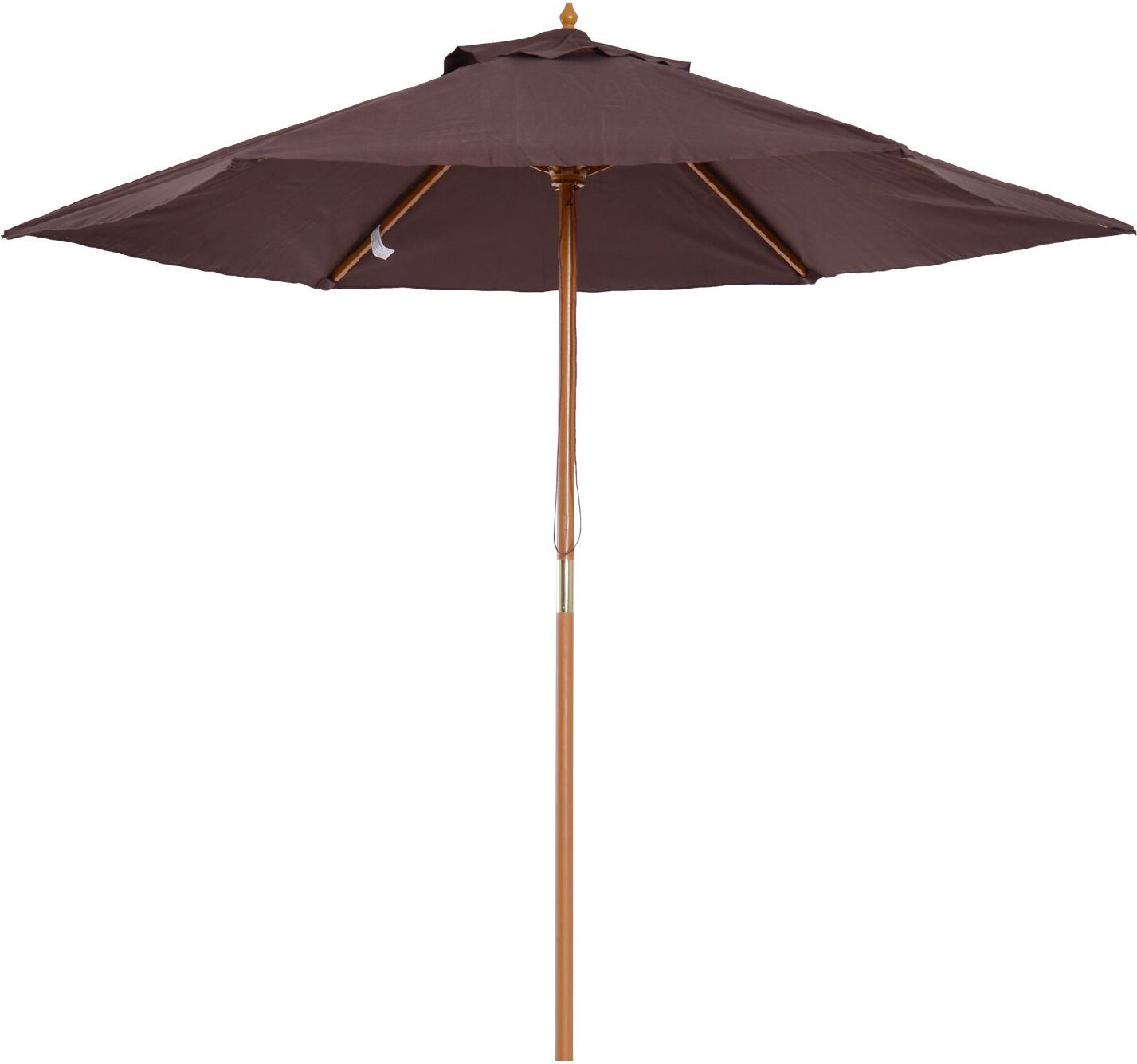 vivagarden 1058d ombrellone da giardino 2.5x2.5 mt in legno telo in poliestere colore marrone - 1058d