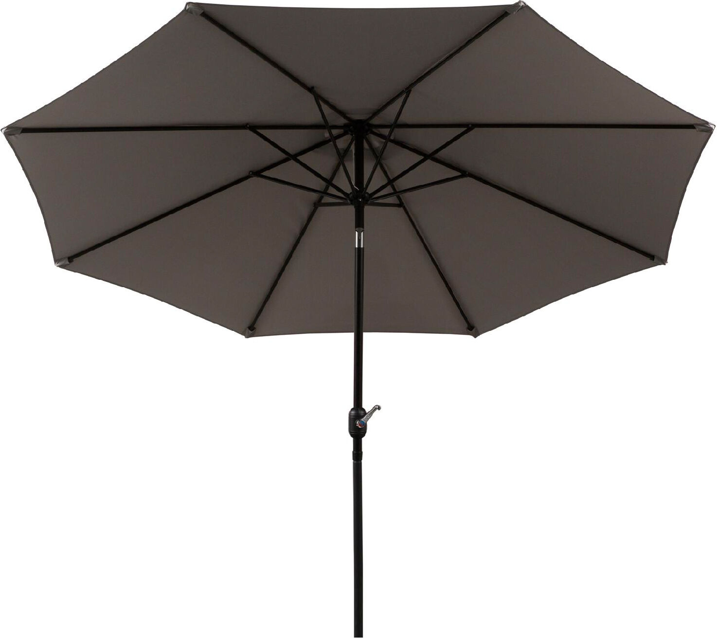 vivagarden 840070gy ombrellone da giardino 3x3 mt in acciaio apertura a manovella colore grigio - 840070gy