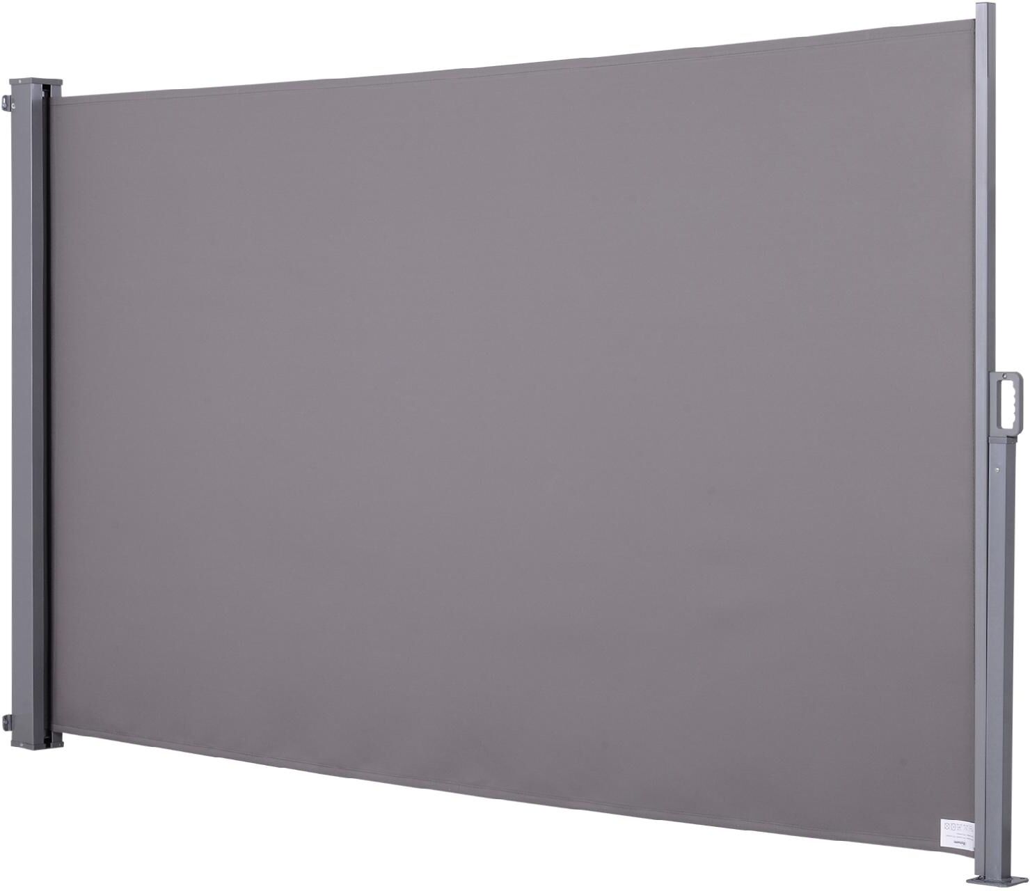 vivagarden 840d10 tenda da sole da esterno laterale frangivista estensibile 0-300x160h cm colore grigio - 840d10