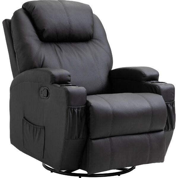 dechome 029v03bk/700 poltrona relax reclinabile poltrona massaggiante elettrica colore nero - 029v03bk/700