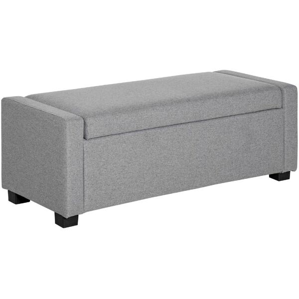 dechome 157v01gy838 panca fondoletto con vano contenitore in tessuto 120x50x44 cm colore grigio - 157v01gy838