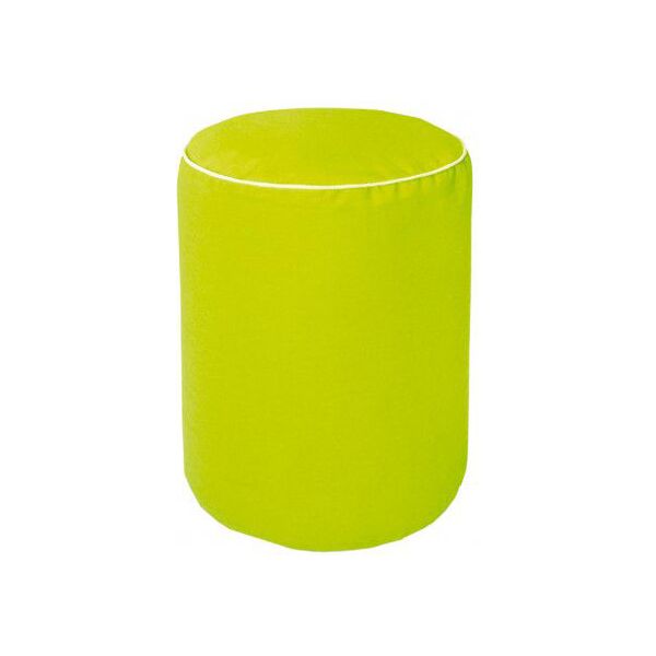 dechome l190/b cuscino pouf seduta tondo verde antiscivolo d.40xh50 cm tessuto misto cotone