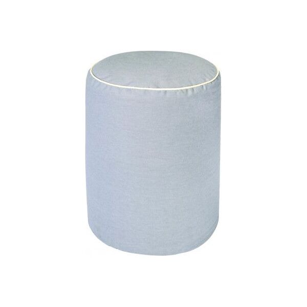 dechome l190/d cuscino pouf seduta tondo grigio antiscivolo d.40xh50 cm tessuto misto cotone