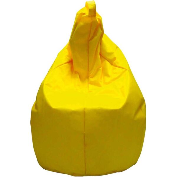 king home p1551002/c pouf comodone poltrona sacco morbido in nylon Ø 80 x 120 cm colore giallo - p1551002/c