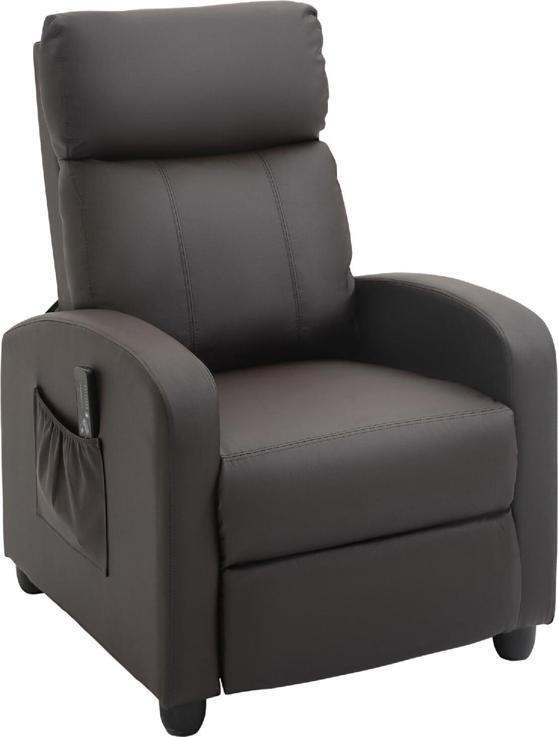 dechome 143v90bn poltrona relax reclinabile poltrona massaggiante elettrica con telecomando colore marrone - 143v90bn