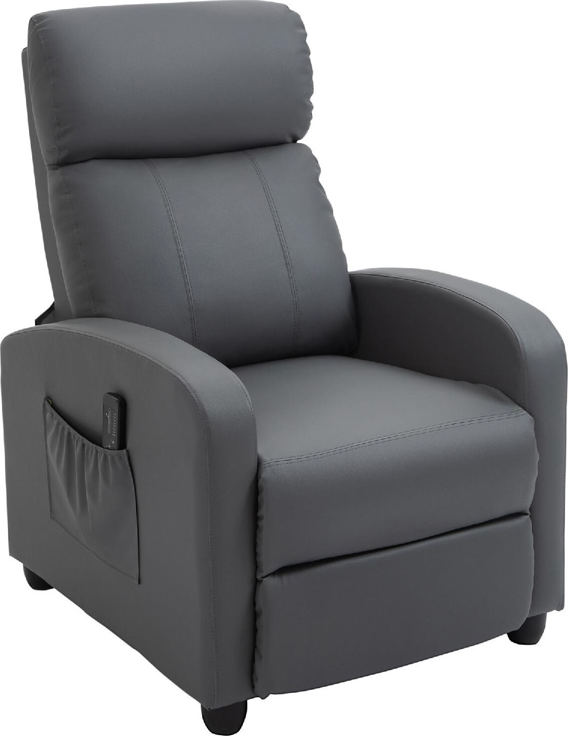 dechome 143v90gy poltrona relax reclinabile poltrona massaggiante elettrica con telecomando colore grigio - 143v90gy