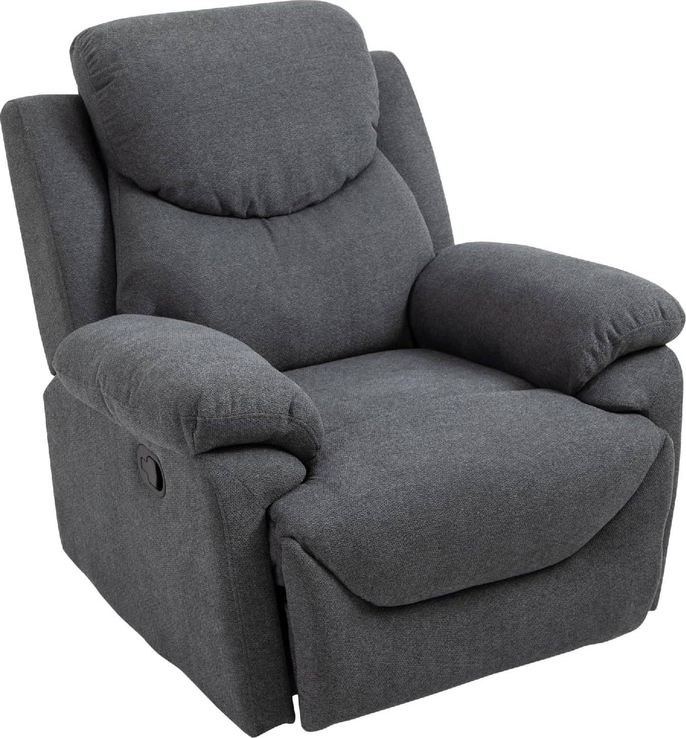 dechome 83385dcg poltrona relax reclinabile con braccioli base in metallo colore grigio scuro - 83385dcg