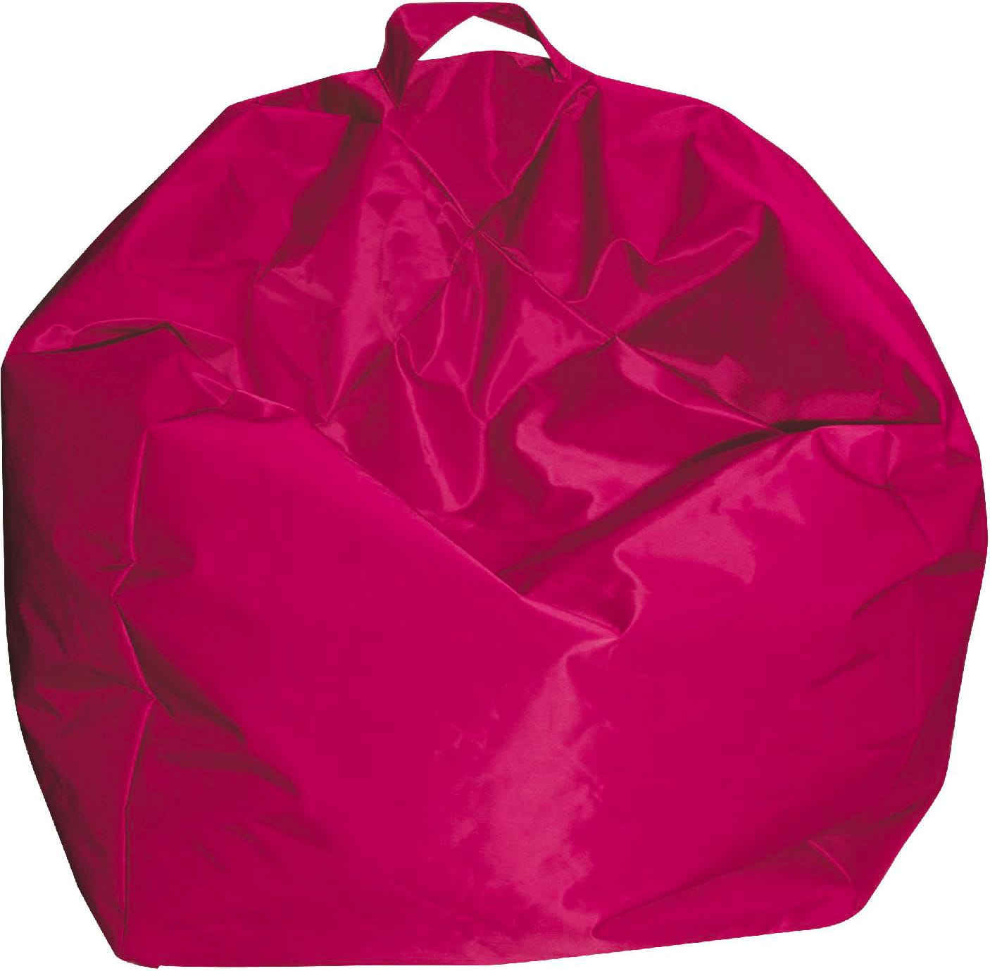 king home p1551001/e pouf comodone poltrona sacco morbido in nylon Ø 65 x 62 cm colore fucsia - p1551001/e