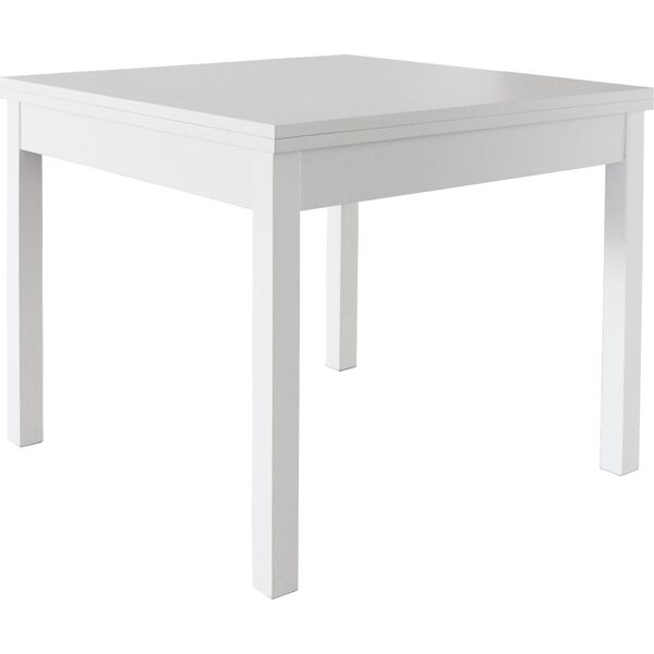 azur line biftr/90/bi tavolo allungabile con apertura a libro 90/180x90x79h cm colore bianco - biftr/90/bi