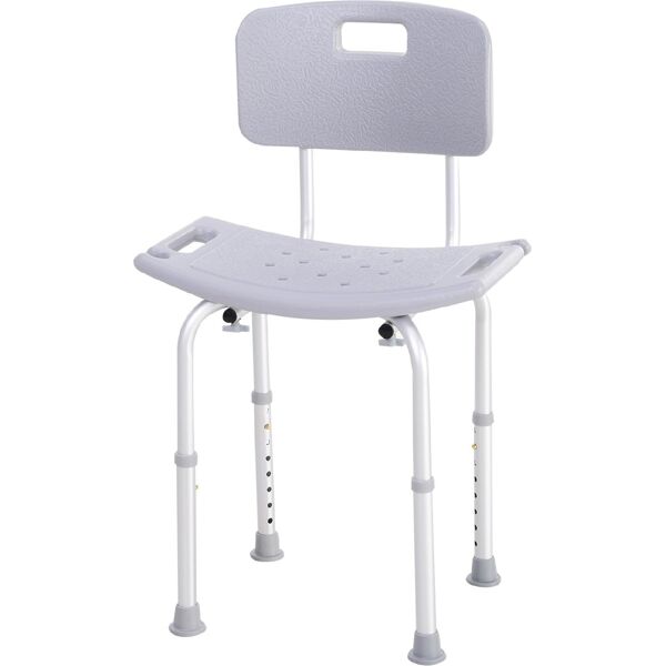 dechome 725559 sedia doccia in alluminio e plastica altezza regolabile 8 livelli - 725559