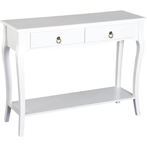 dechome 83118d tavolo consolle per ingresso bianco 100x33x76 cm - 83118d