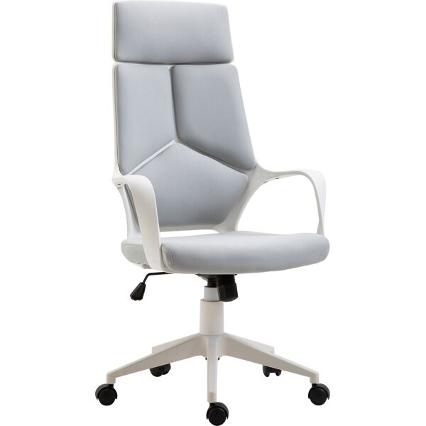 dechome 5d1071 sedia da ufficio ergonomica poltrona presidenziale in tessuto regolabile e girevole in mesh grigio - 5d1071