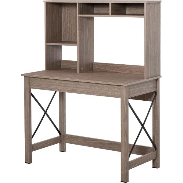 dechome d36321bn scrivania scaffale con libreria sopra in legno per camera - d36321bn