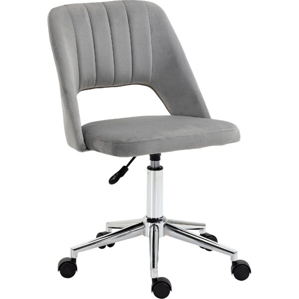 icon space 481v80gy/921 sedia ergonomica ufficio sedia da scrivania con rotelle girevole e regolabile in altezza colore grigio - 481v80gy/921