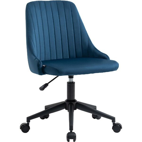 icon space 488bu/921 sedia ergonomica ufficio sedia da scrivania con rotelle girevole e regolabile in altezza colore blu - 488bu/921