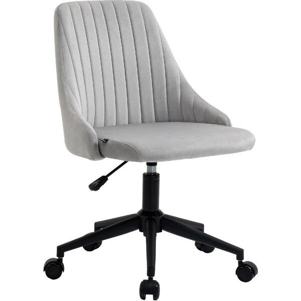 icon space 488gy/921 sedia ergonomica ufficio sedia da scrivania con rotelle girevole e regolabile in altezza colore grigio - 488gy/921