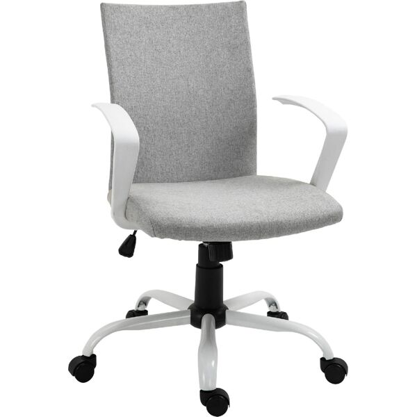 icon space 540lgek921 sedia ergonomica ufficio sedia da scrivania operativa con rotelle e braccioli reclinabile, girevole e regolabile in altezza colore grigio - 540lgek921