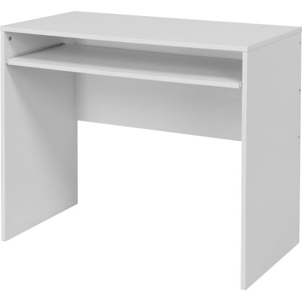 king home a1505012 scrivania con piano estraibile assemblabile 90x45x74 cm colore bianco - a1505012