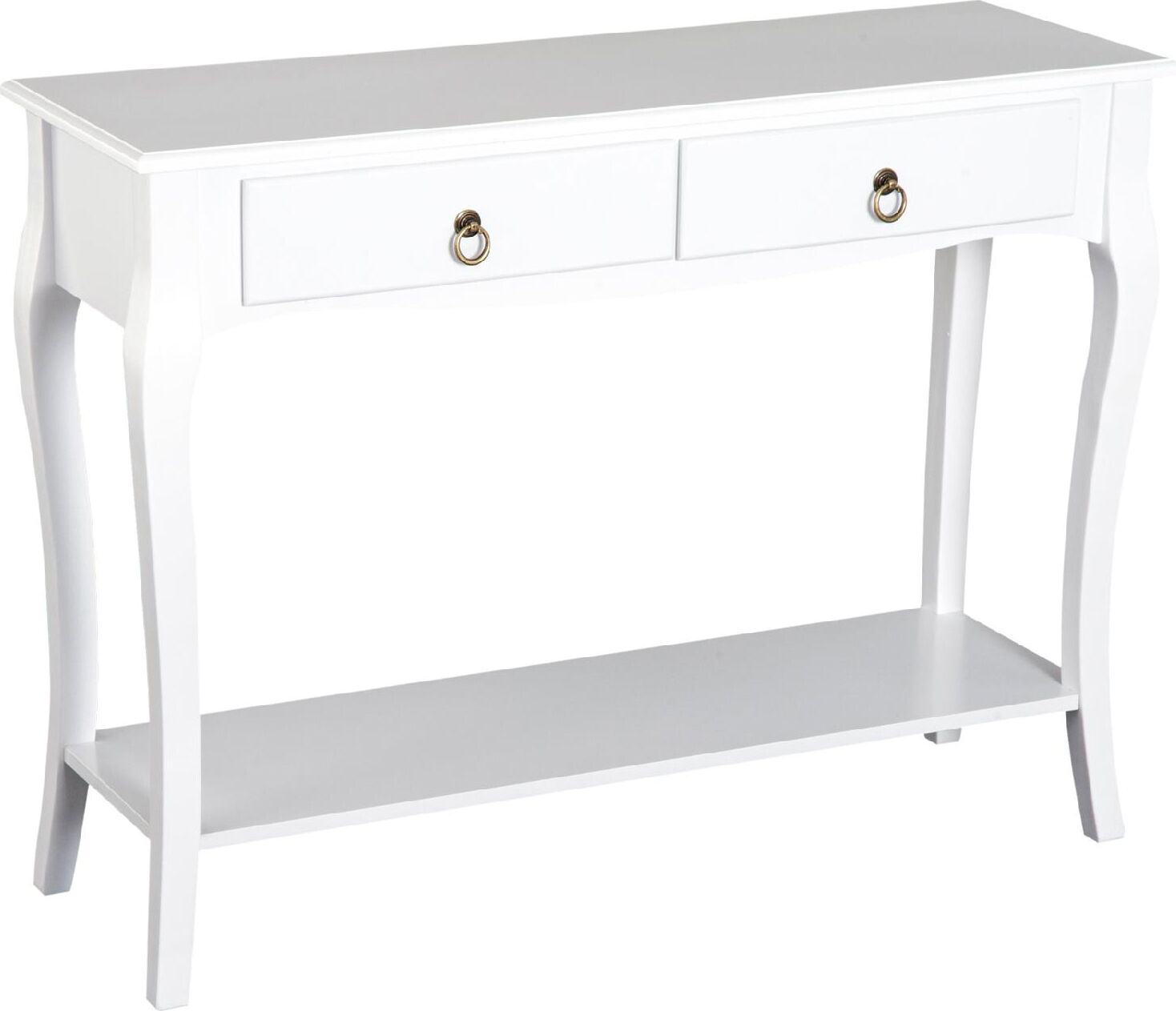 dechome 83118d tavolo consolle per ingresso bianco 100x33x76 cm - 83118d