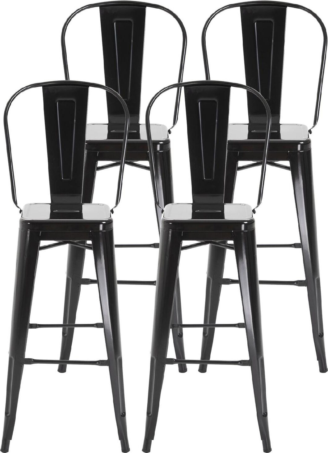 dechome 8351ddbk set 4 sgabelli casa o bar 44x 53x116cm - 8351ddbk