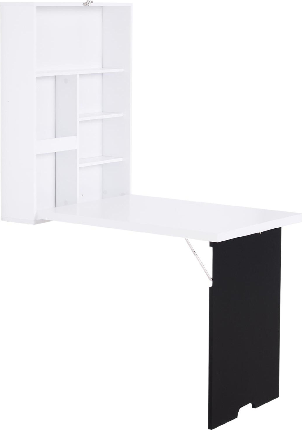 dechome 803dh39 tavolo pieghevole da parete con lavagnetta da muro bianco e nero 60cm x 88.5cm x 146.5cm - 803dh39