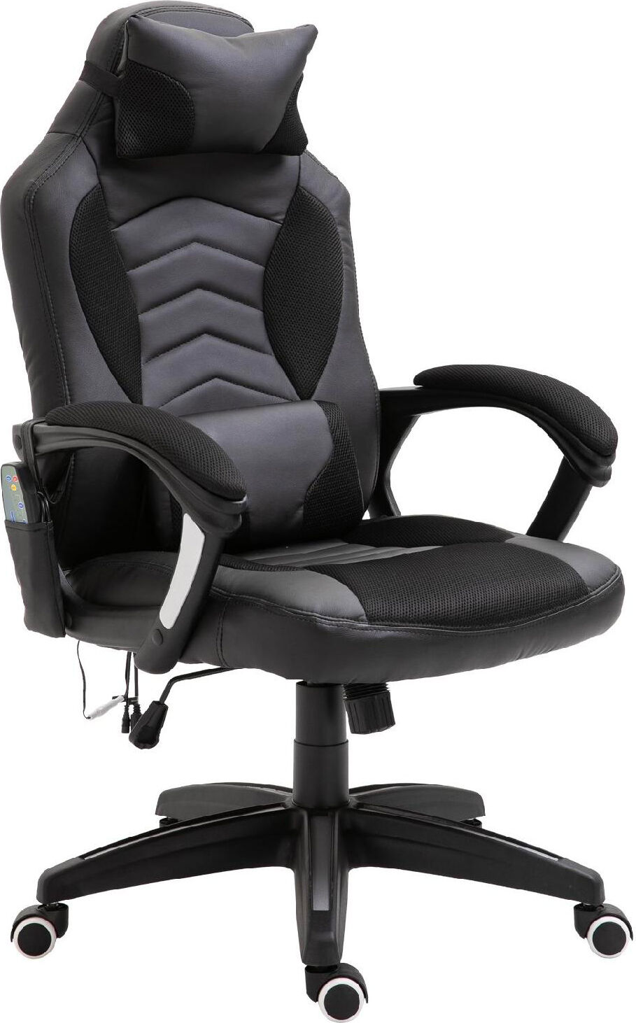 dechome 5d1015bk sedia gaming massaggiante e riscaldante nero - 5d1015bk