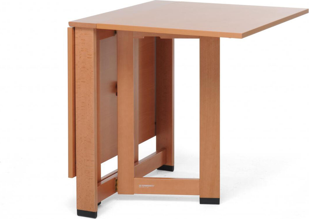 foppapedretti cartesio noce/990047 tavolo da pranzo rettangolare cm 69x126x75h pieghevole e richiudibile in legno color noce - 9900475106 cartesio noce