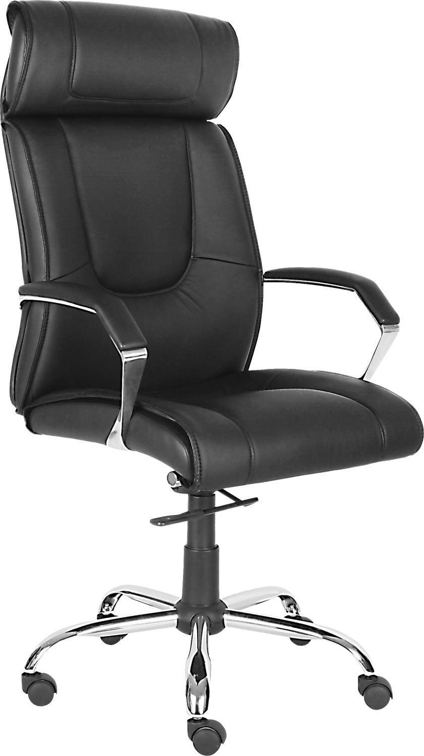 nbrand 1502 sedia ergonomica ufficio sedia da scrivania poltrona direzionale con rotelle e braccioli girevole e regolabile in altezza colore nero - 1502