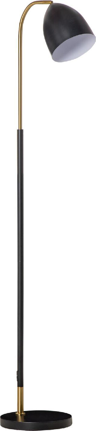 dechome 305v91 lampada da terra ad arco con paralume regolabile lampada da pavimento moderna metallo nero/oro