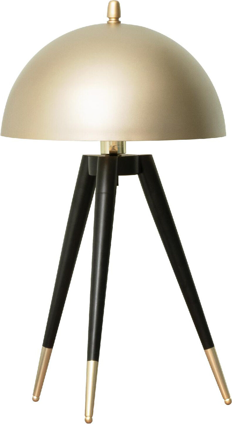 dechome 343 lampada da tavolo a treppiede con paralume dorato in metallo attacco e27 Ø30x62cm oro