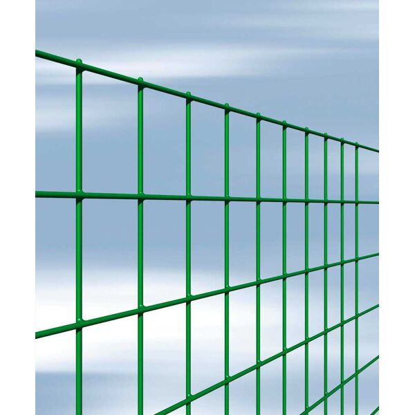 cavatorta esaplax rete per recinzione filo zincato e plastificato elettrosaldata maglie 50x75 mm Ø filo 2,5 mm h 150 cm rotolo 25 mt colore verde - esaplax