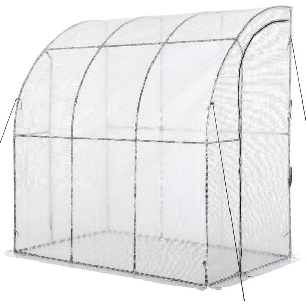 dechome 304v02845 serra da giardino con copertura in pe anti uv e porta avvolgibile 214x118x212cm - 304v02845