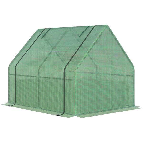 dechome 520gn845 letto per orto con serra da giardino acciaio con copertura pe finestra avvolgibile 127x95x92cm - 520gn845