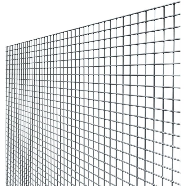 nbrand quadrazinc rete per recinzione elettrosaldata zincata maglia 12x12 mm altezza 100 cm rotolo da 25 metri