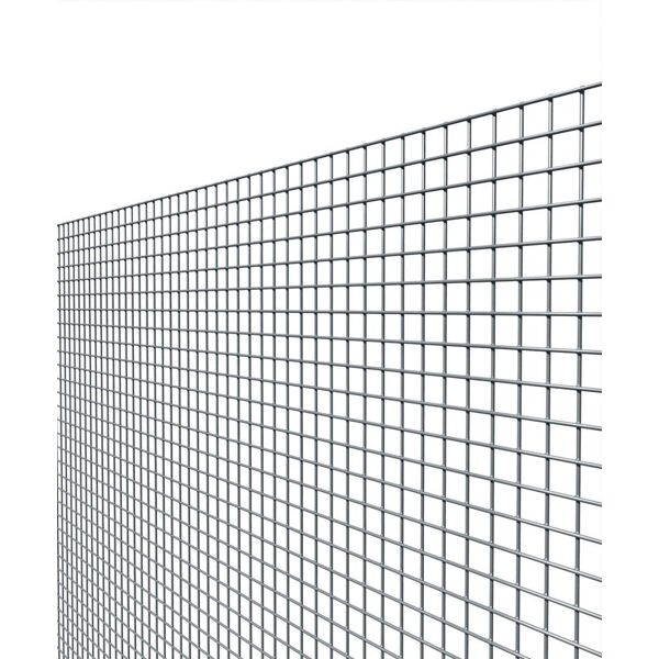 nbrand quadrazinc rete per recinzione elettrosaldata zincata maglia 19x19 filo 1.45 mm altezza 100 cm rotolo da 25 metri