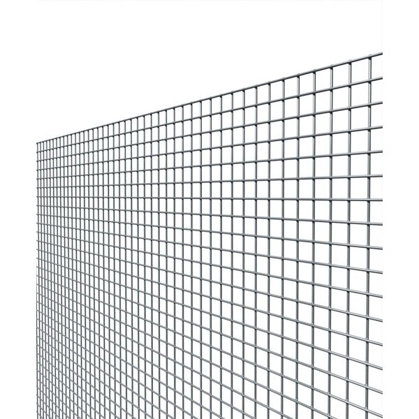 nbrand quadrazinc rete per recinzione elettrosaldata zincata maglia 12x12 filo 1.45 mm altezza 60 cm rotolo da 25 metri