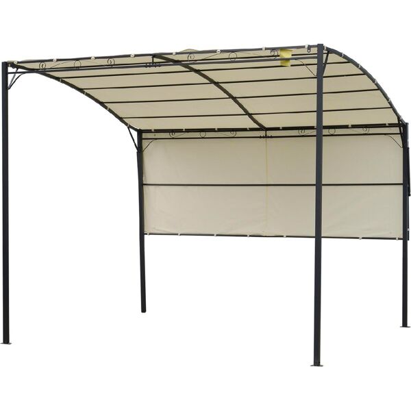 vivagarden 84c135 pergola da giardino in acciaio con copertura in tessuto beige 300x250 cm - 84c135