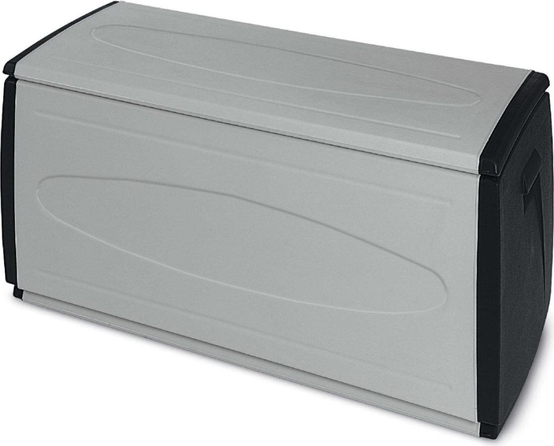 terry box 120 qblack baule da esterno contenitore in resina 120x54x57h cm colore nero grigio- 120 qblack