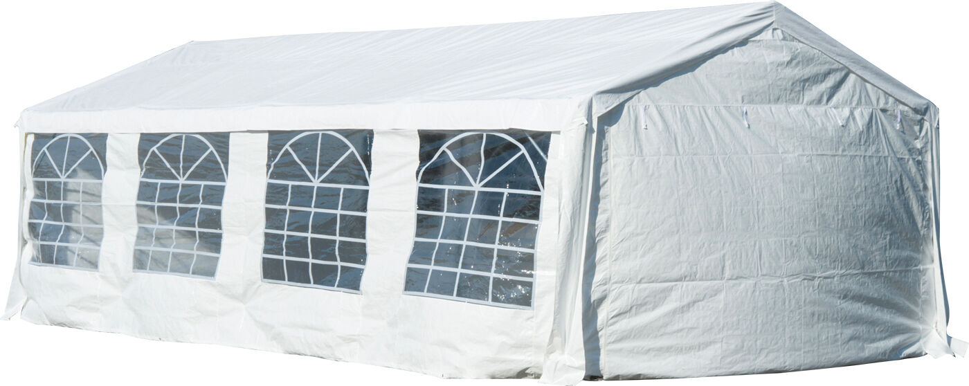 vivagarden 10803 gazebo giardino in acciaio tendone per feste matromonio impermeabile 8x4x2.8 mt colore bianco - 10803