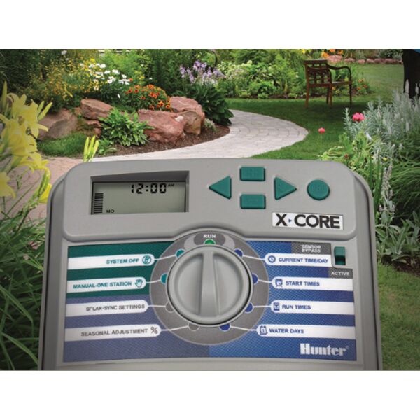 hunter xc6 centralina per irrigazione programmatore batteria con display 3 programmi con 4 partenze 6 zone - xc6