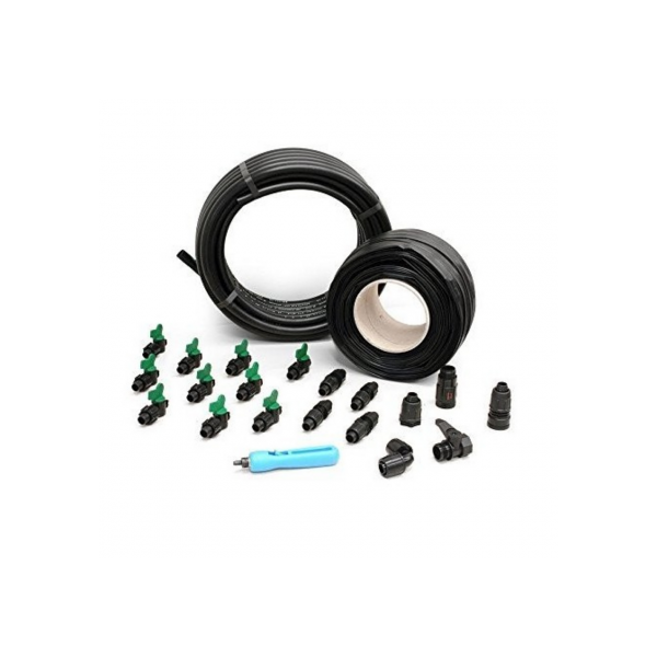 irritec veggie garden kit per micro irrigazione a goccia con regolatore di pressione per 150mq