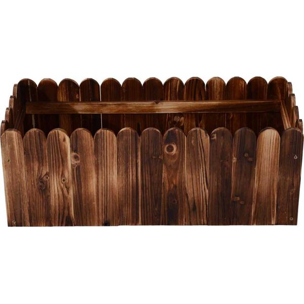 vivagarden 845106 fioriera box rettangolare per piante in legno di abete 80x33x30 cm - 845106