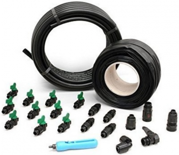 irritec veggie garden kit per micro irrigazione a goccia con regolatore di pressione per 150mq