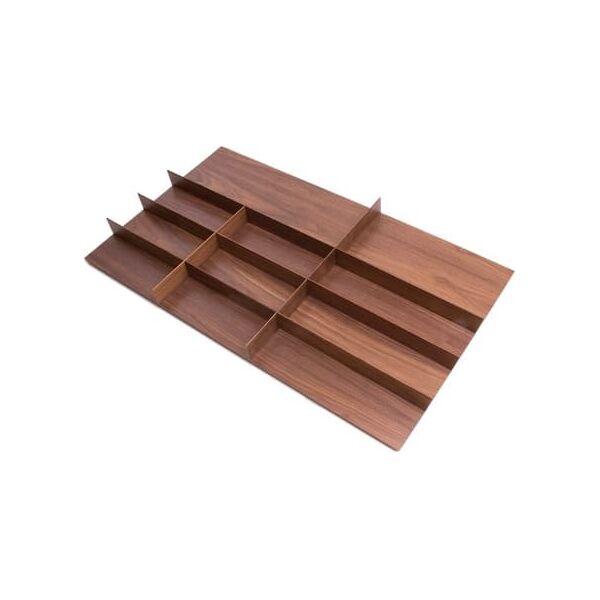 tecnoinox fineline 45 portaposate monoblocco per cassetti larghezza 45 cm in legno colore rovere scuro - fineline
