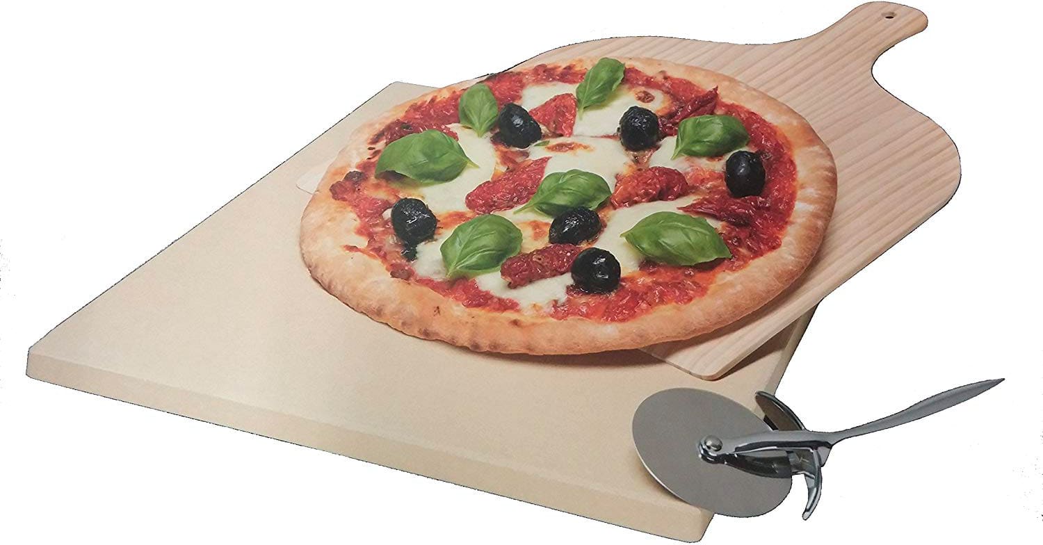 Electrolux E9ohps1 Pietra Refrattaria Per Forno Elettrico / A Gas + Pala Per Pizza + Rotella In Acciaio Inox Set Pizza Pane Dolci - E9ohps1 Pizza Stone Kit